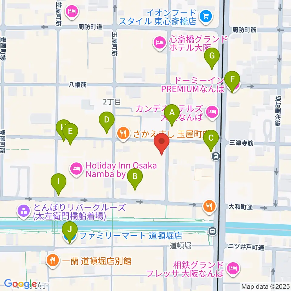 ロフトプラスワン・ウエスト周辺のコンビニエンスストア一覧地図