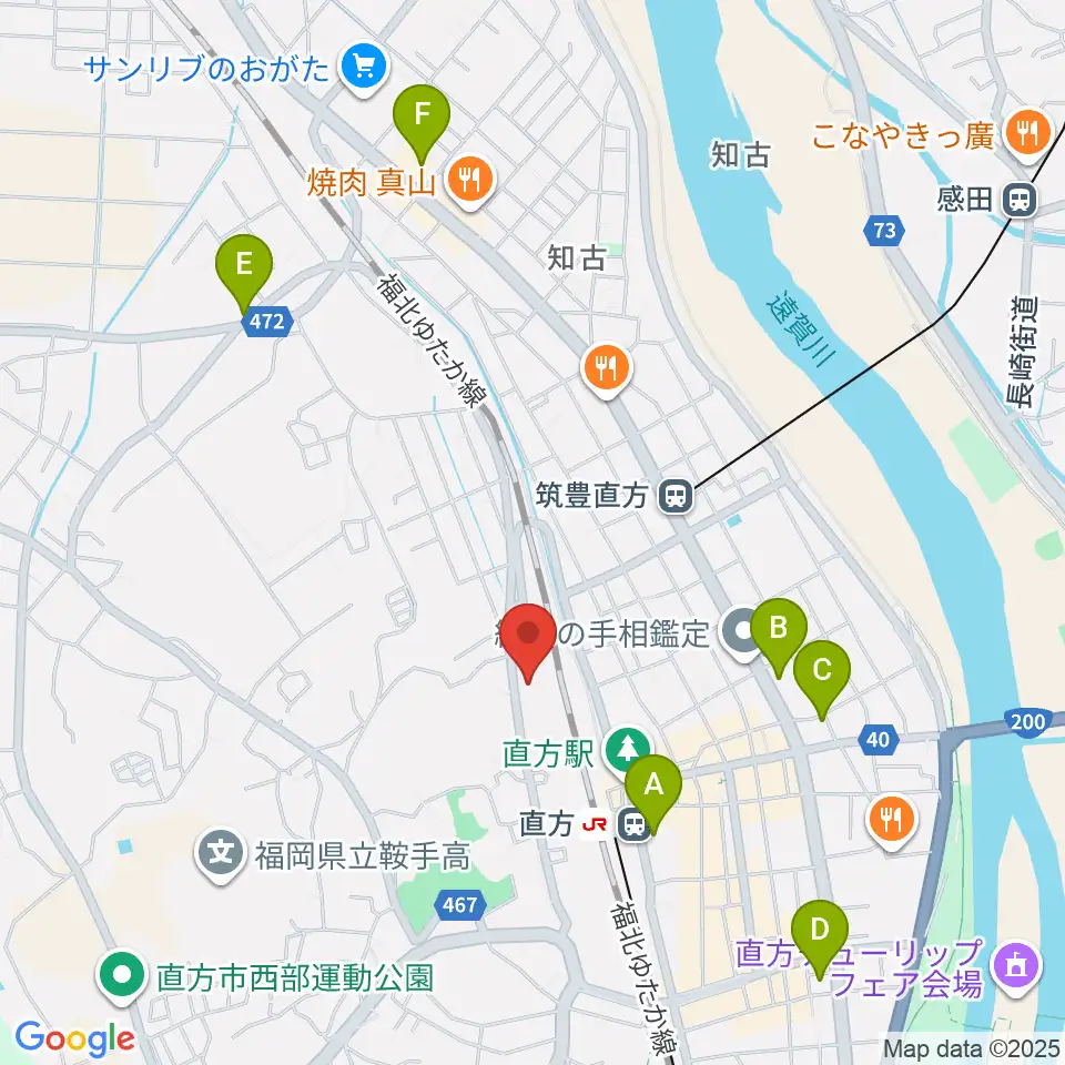 ユメニティのおがた周辺のコンビニエンスストア一覧地図