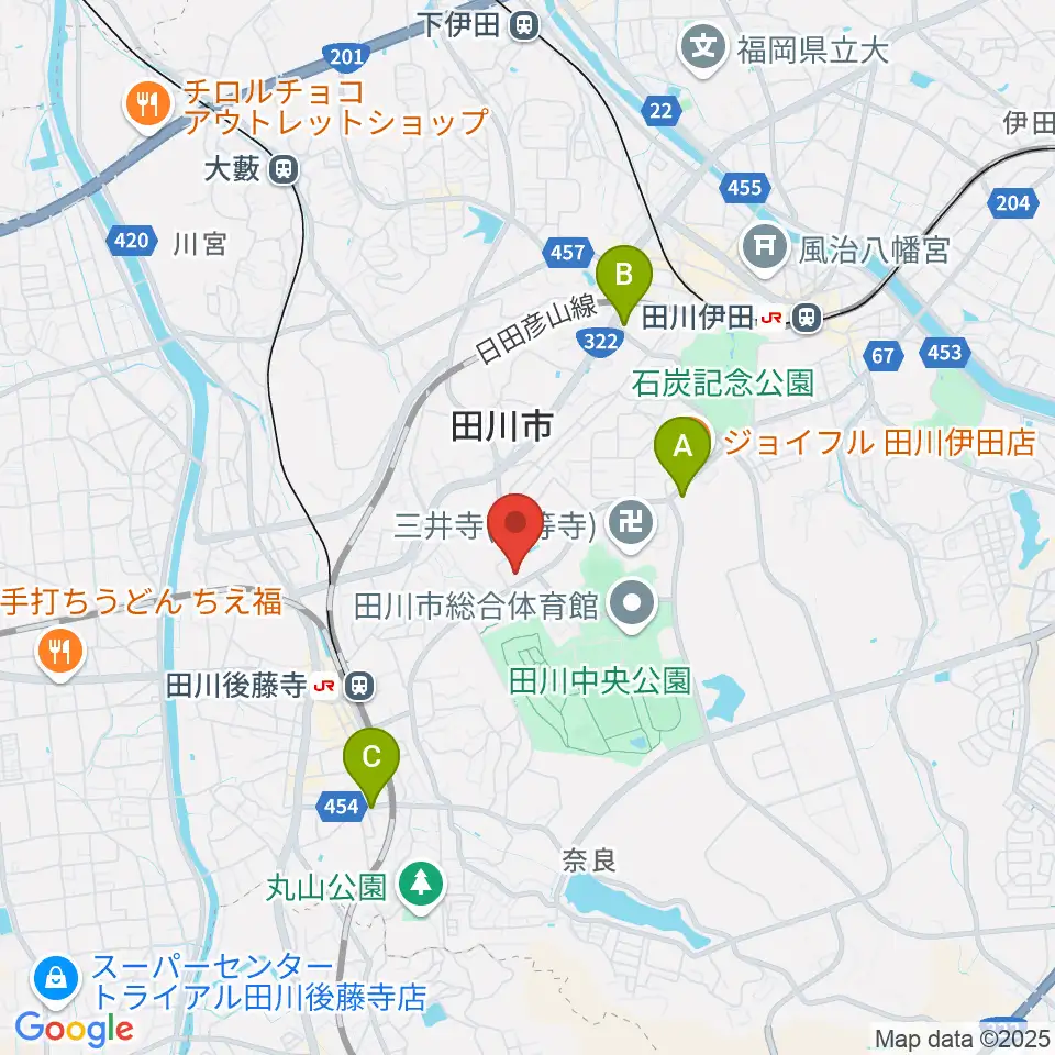 田川文化センター周辺のコンビニエンスストア一覧地図