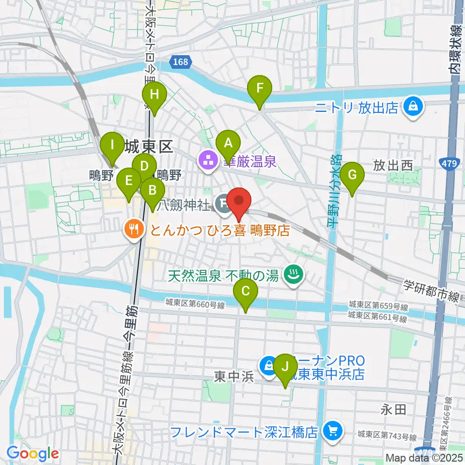 カワセドラムスクール周辺のコンビニエンスストア一覧地図