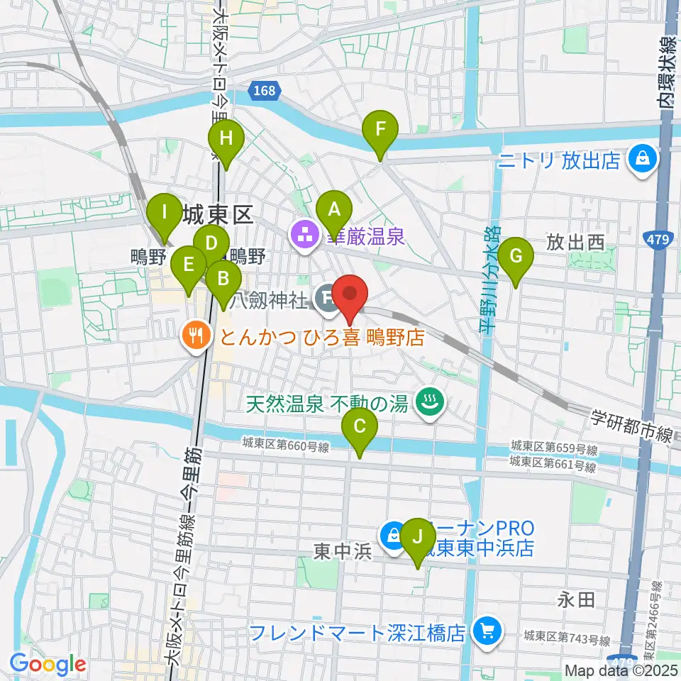 カワセドラムスクール周辺のコンビニエンスストア一覧地図