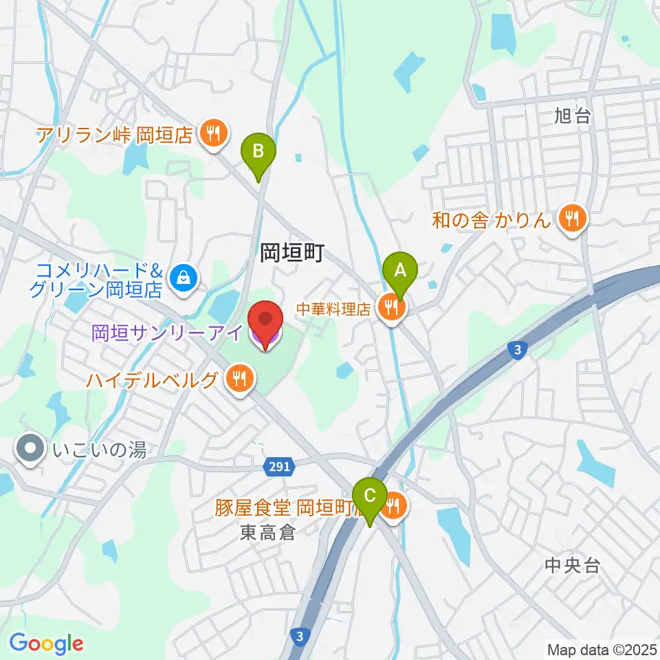 岡垣サンリーアイ周辺のコンビニエンスストア一覧地図