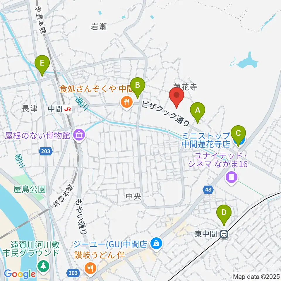 なかまハーモニーホール周辺のコンビニエンスストア一覧地図