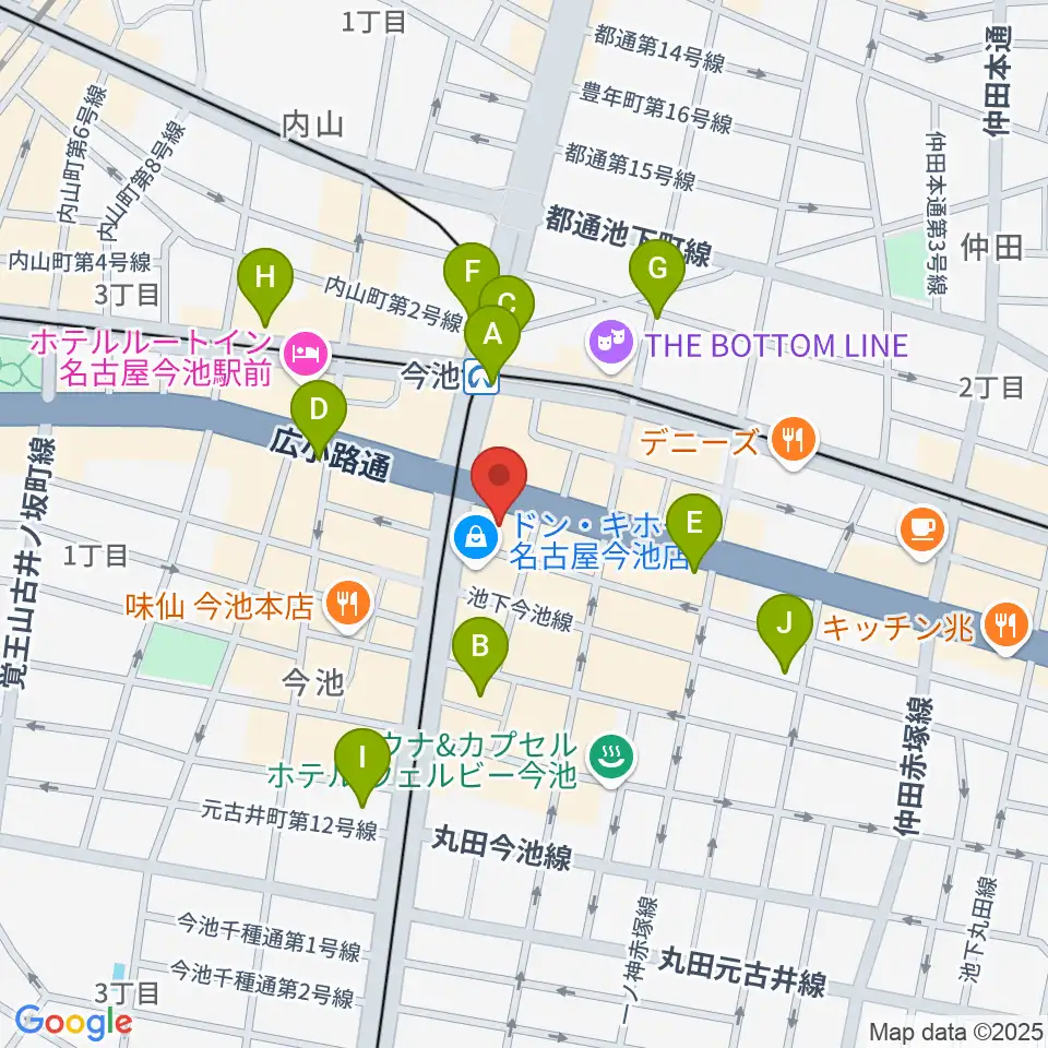 村松楽器 名古屋店周辺のコンビニエンスストア一覧地図