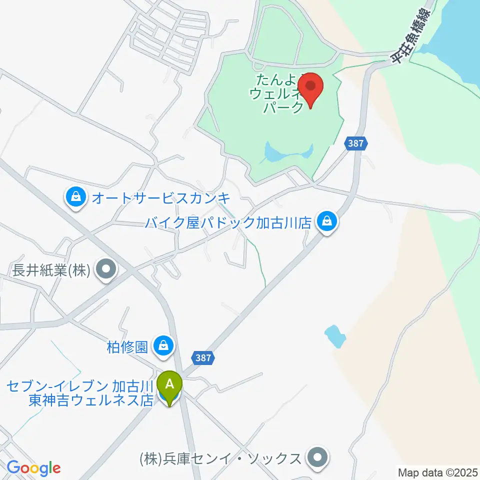たんようウェルネスパーク アラベスクホール周辺のコンビニエンスストア一覧地図