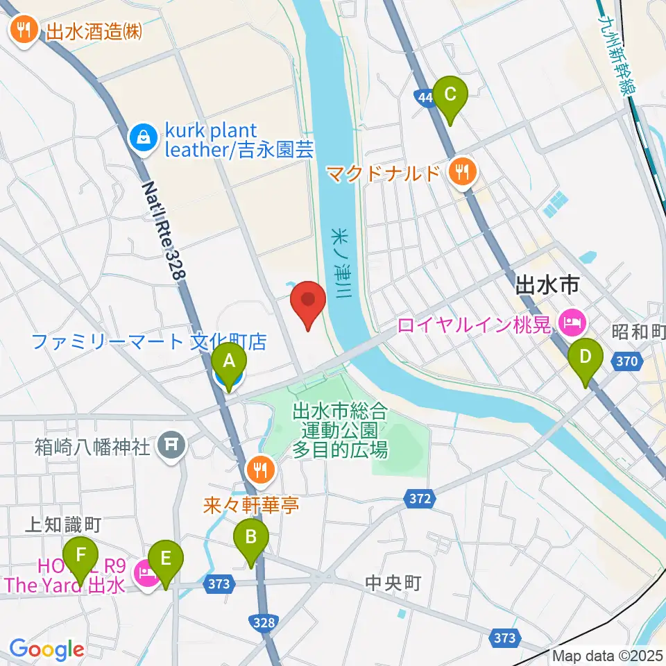 マルマエホール出水周辺のコンビニエンスストア一覧地図