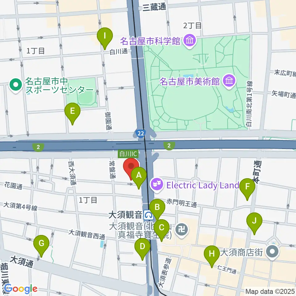 名古屋インターナショナルレジェンドホール周辺のコンビニエンスストア一覧地図