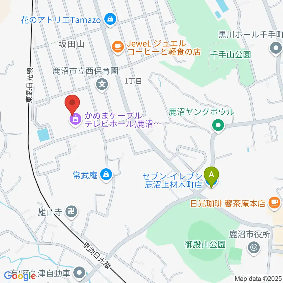かぬまケーブルテレビホール周辺のコンビニエンスストア一覧地図