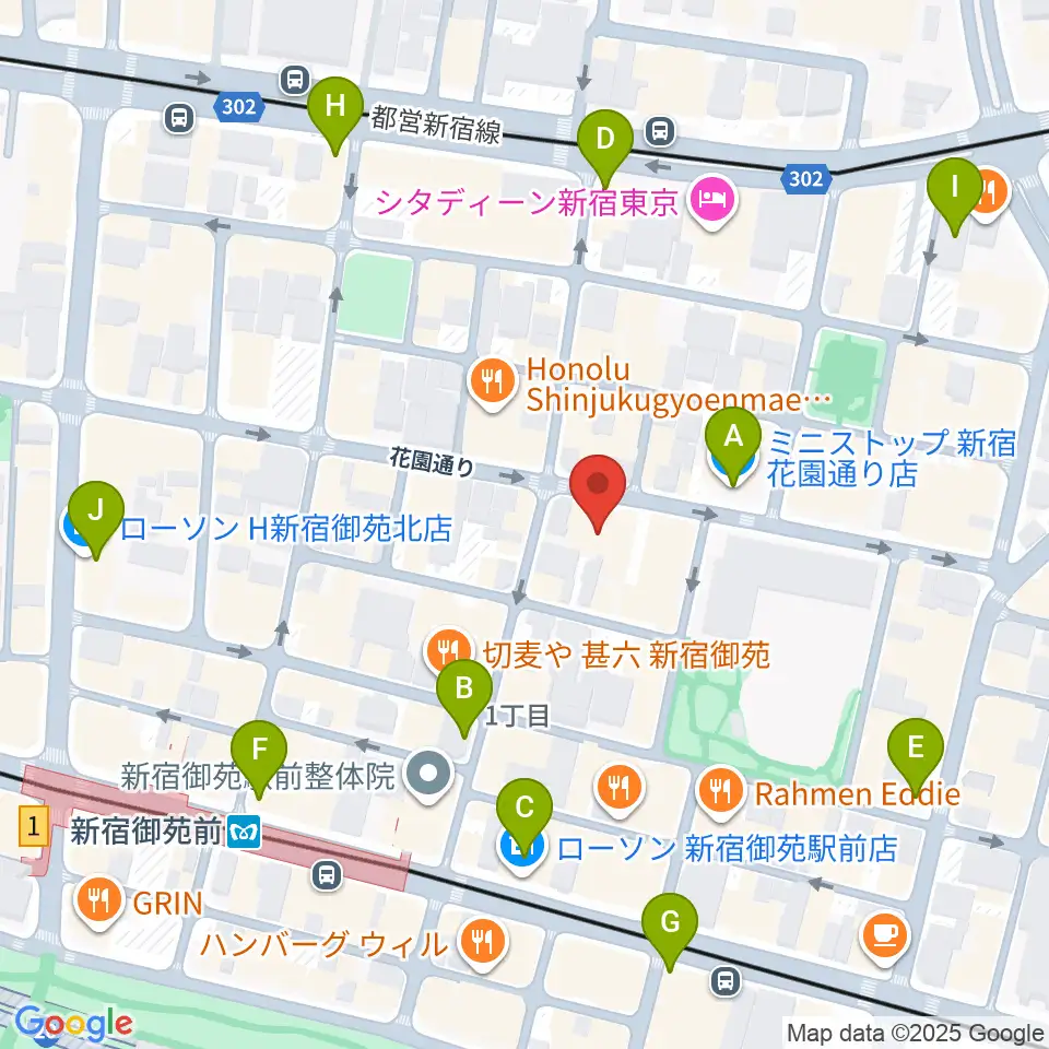 御苑ROSSO198周辺のコンビニエンスストア一覧地図