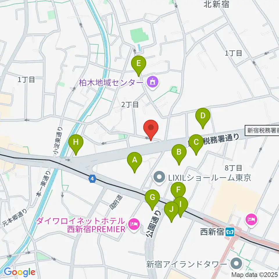 新宿村LIVE周辺のコンビニエンスストア一覧地図