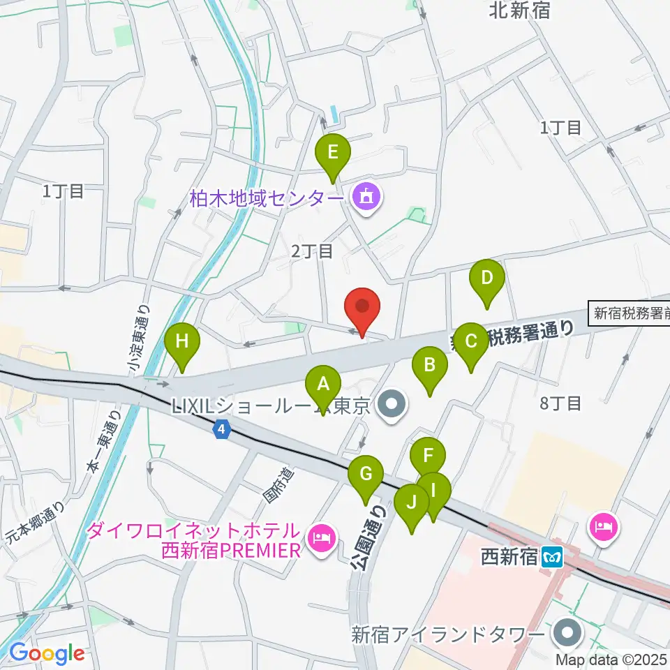 新宿村LIVE周辺のコンビニエンスストア一覧地図