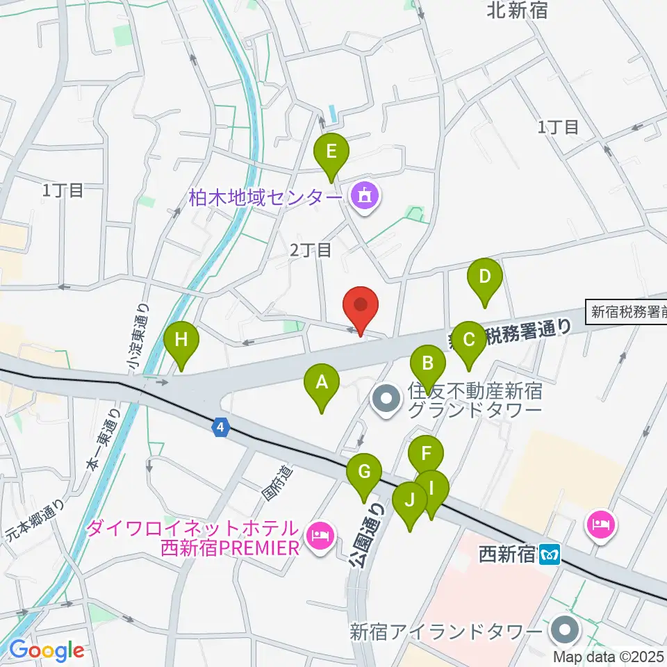 新宿村LIVE周辺のコンビニエンスストア一覧地図