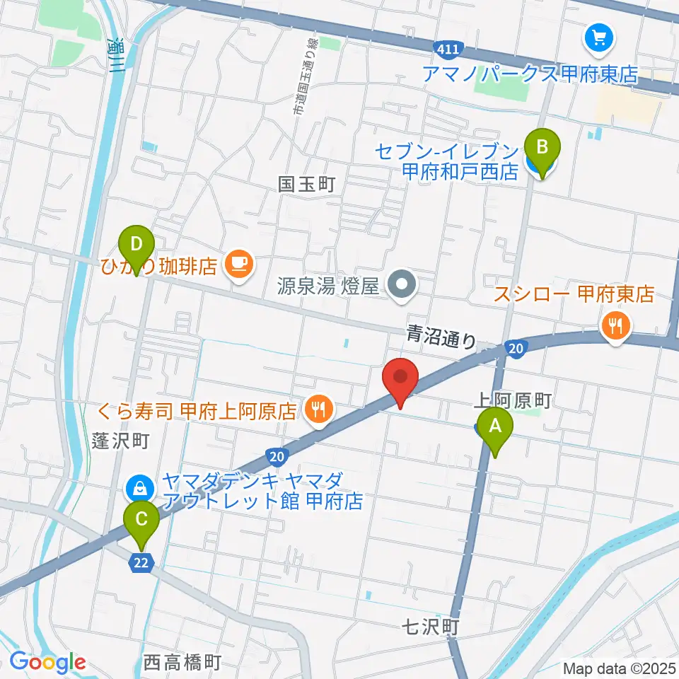 ボデガー東スタジオ周辺のコンビニエンスストア一覧地図