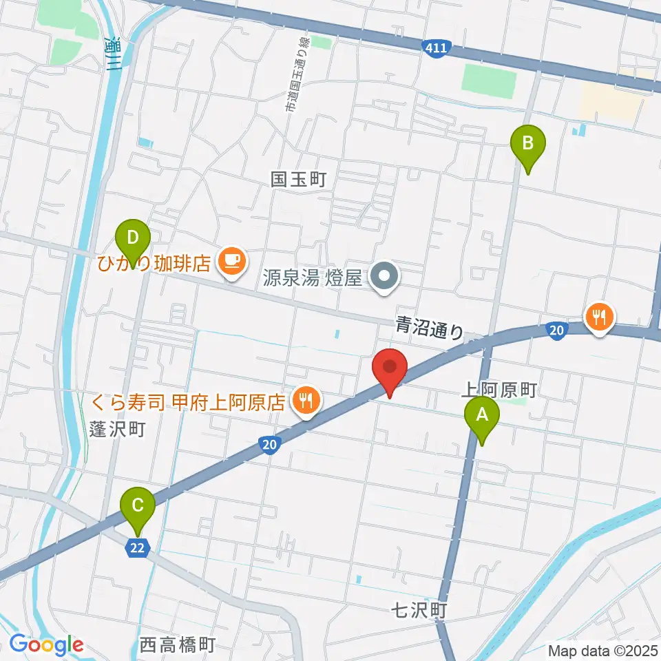 ボデガー東スタジオ周辺のコンビニエンスストア一覧地図
