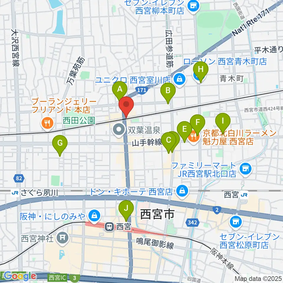 スタジオクリア周辺のコンビニエンスストア一覧地図