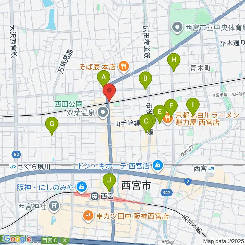 スタジオクリア周辺のコンビニエンスストア一覧地図