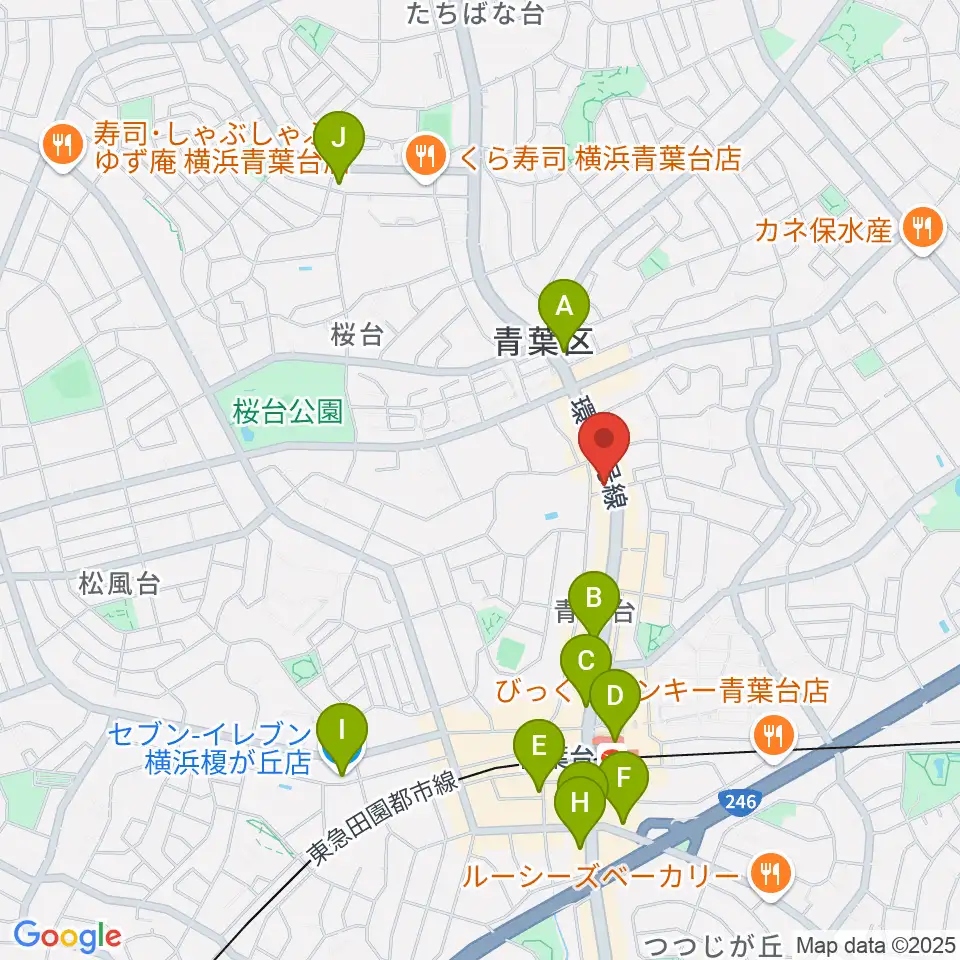 Tomo音楽教室周辺のコンビニエンスストア一覧地図