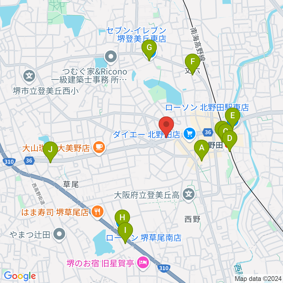 エレガントアカデミー周辺のコンビニエンスストア一覧地図