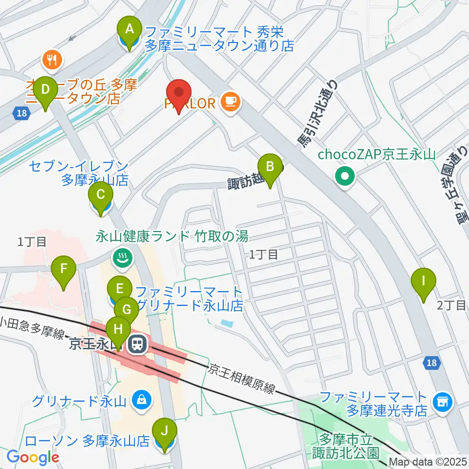 飯塚楽器工房周辺のコンビニエンスストア一覧地図