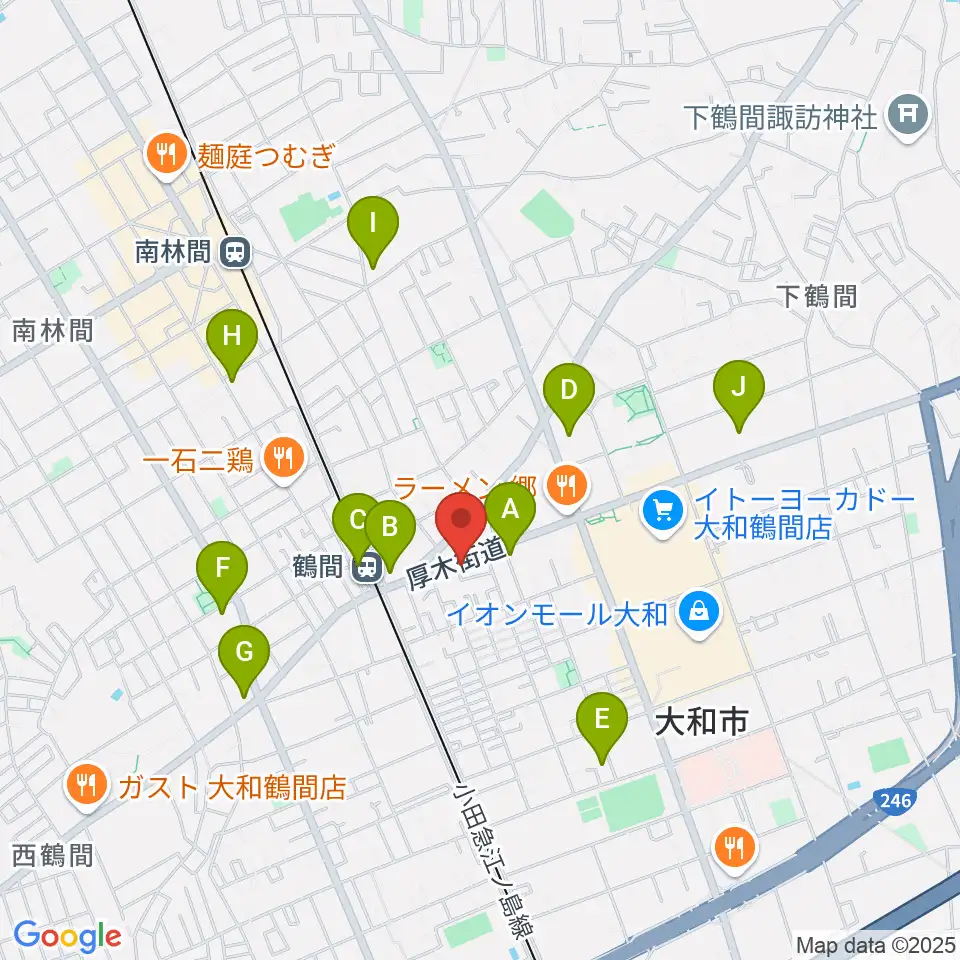 ピアノハウスジャパン周辺のコンビニエンスストア一覧地図