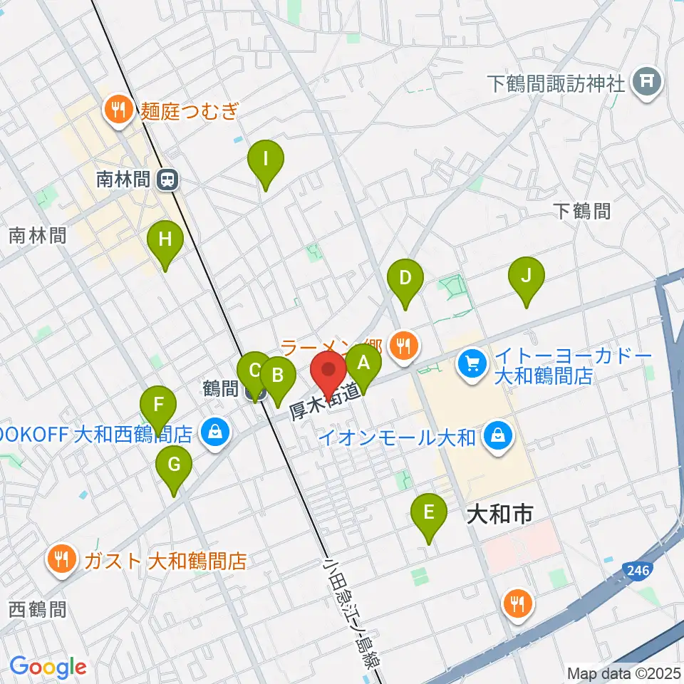 ピアノハウスジャパン周辺のコンビニエンスストア一覧地図
