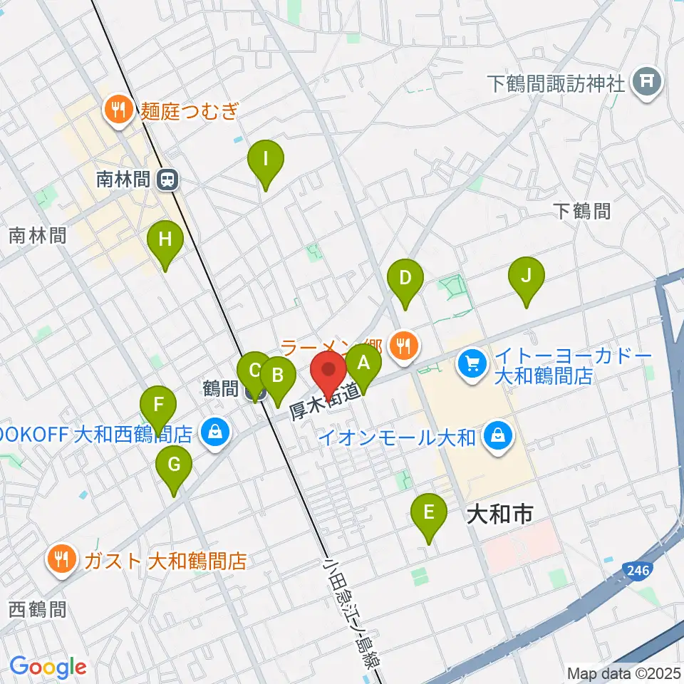 ピアノハウスジャパン周辺のコンビニエンスストア一覧地図