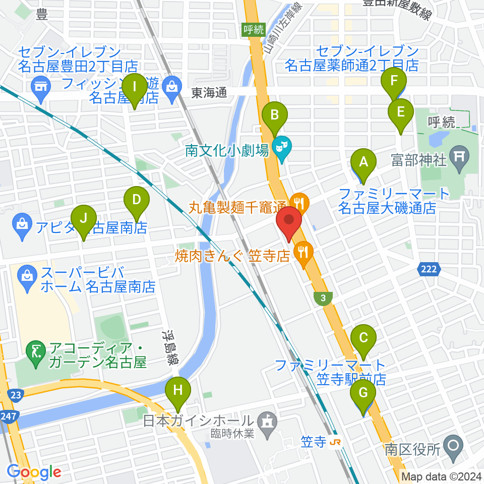 JB.STUDIO R1号店周辺のコンビニエンスストア一覧地図