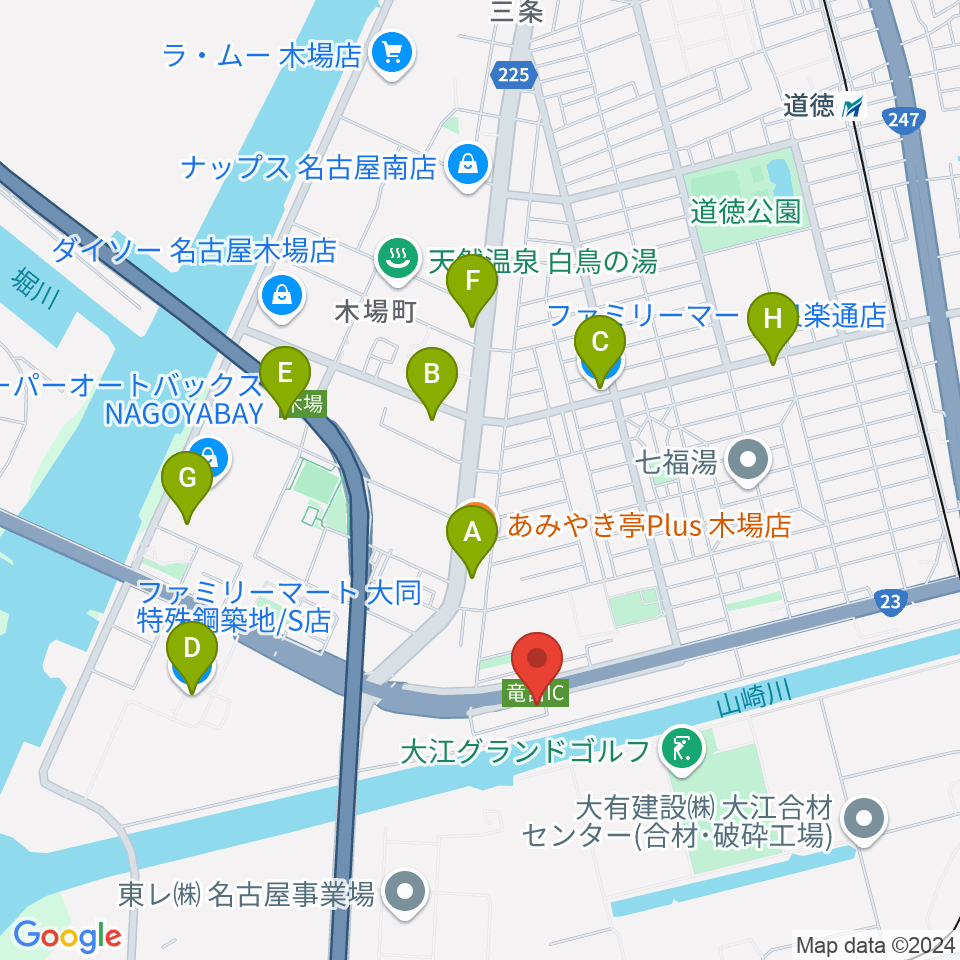 JB HALL周辺のコンビニエンスストア一覧地図