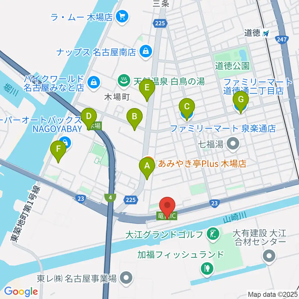 JB HALL周辺のコンビニエンスストア一覧地図