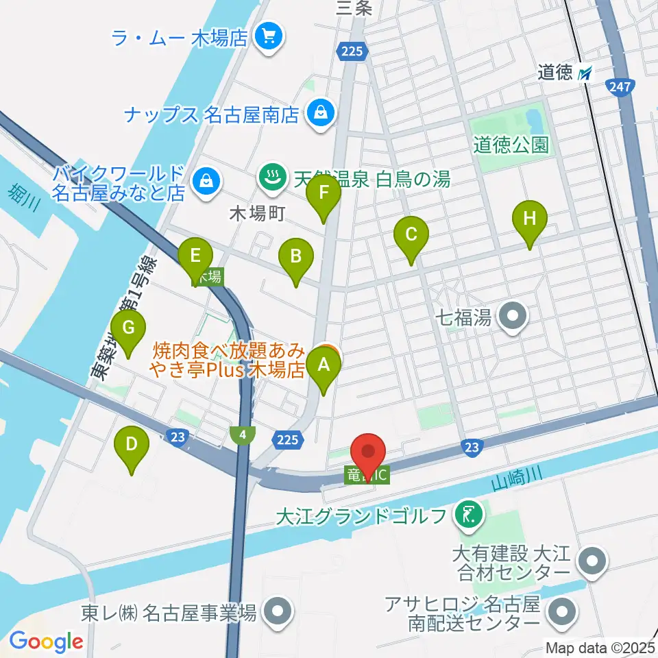 JB HALL周辺のコンビニエンスストア一覧地図