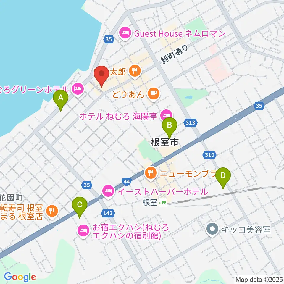 根室ハイワットホール周辺のコンビニエンスストア一覧地図