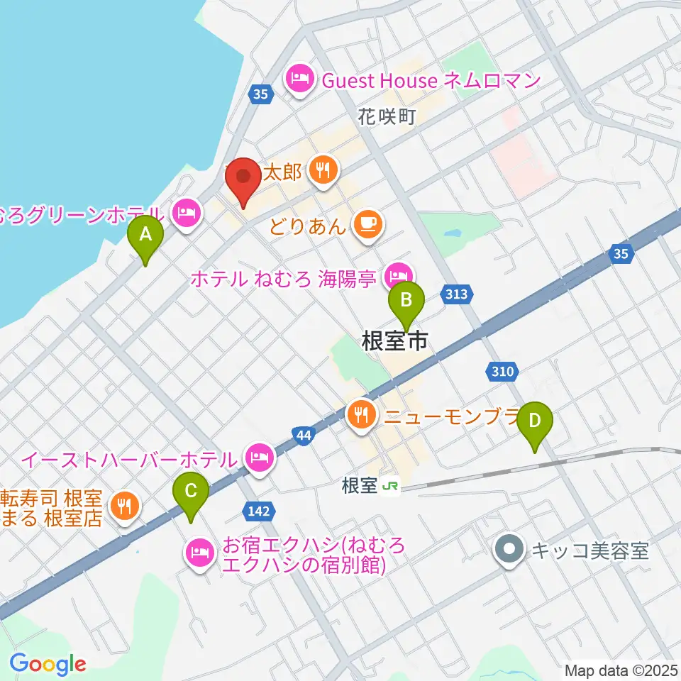 根室ハイワットホール周辺のコンビニエンスストア一覧地図