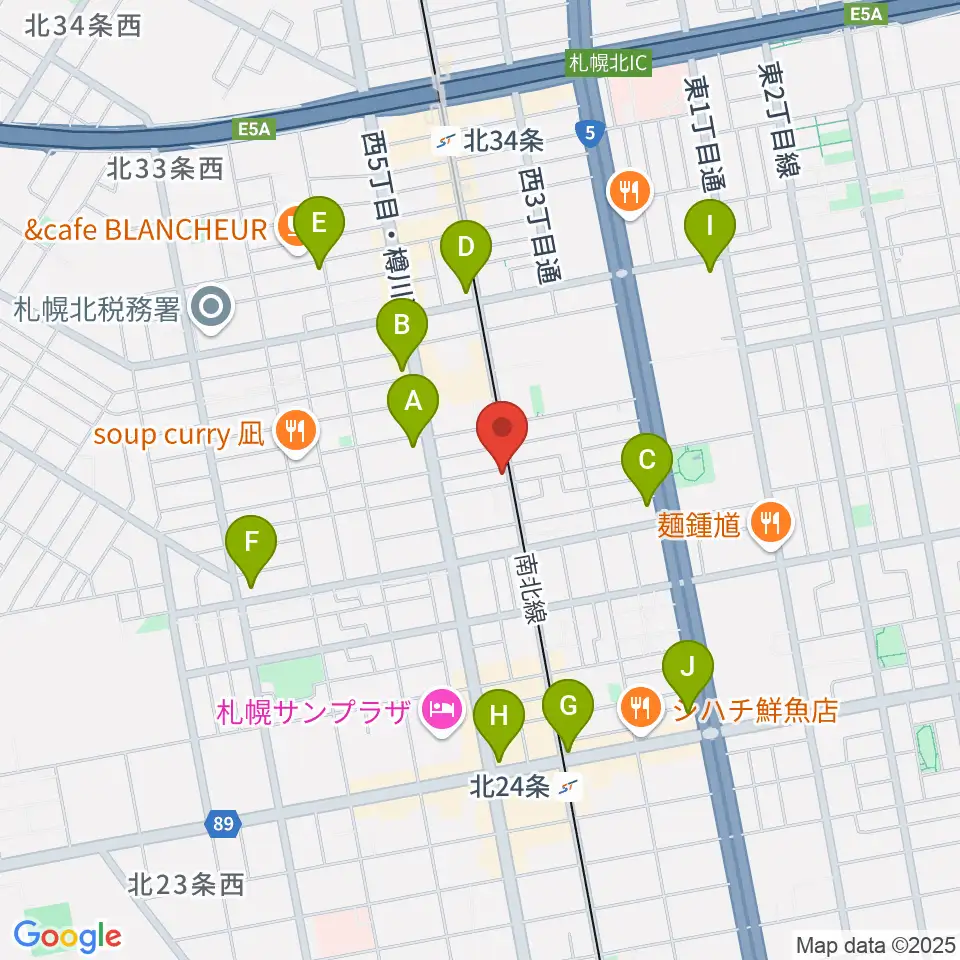 ムジークスタジオ周辺のコンビニエンスストア一覧地図