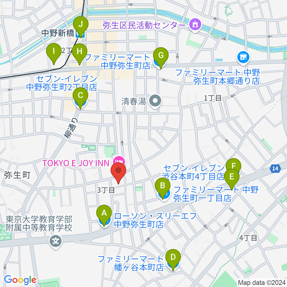 LEEDS MUSIC周辺のコンビニエンスストア一覧地図