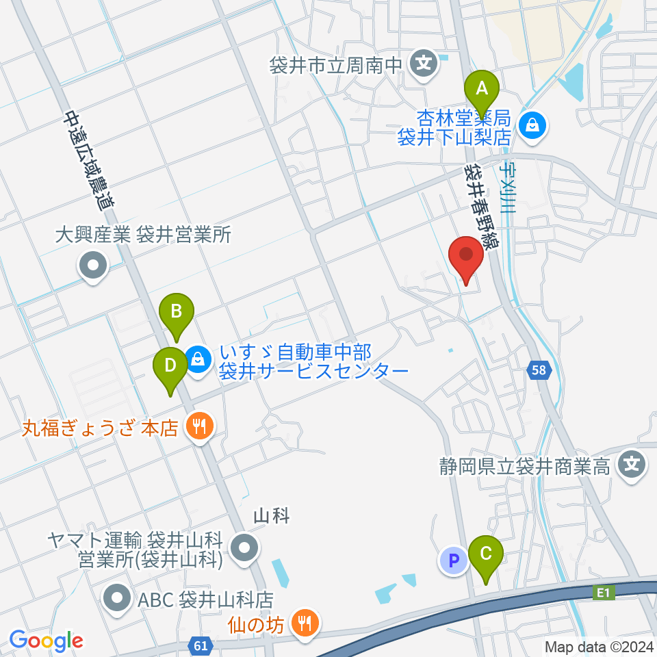 ななみピアノ教室周辺のコンビニエンスストア一覧地図