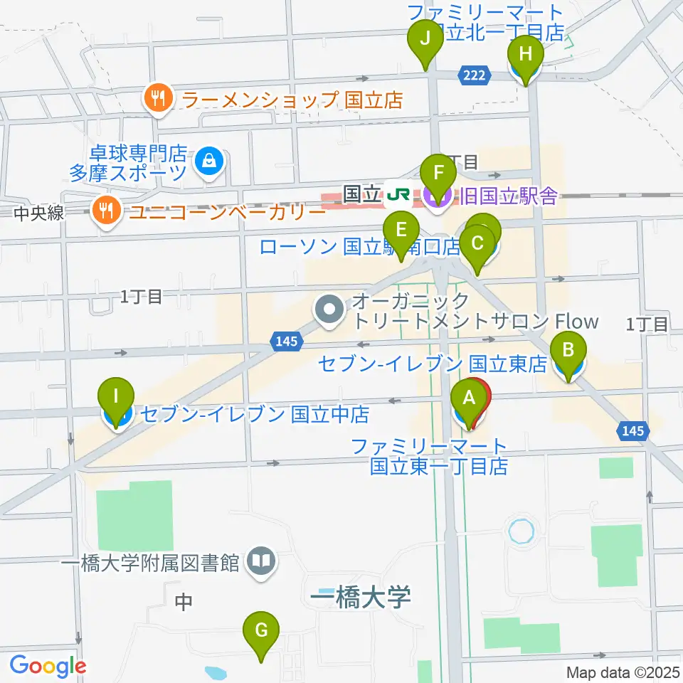 音楽の森.K周辺のコンビニエンスストア一覧地図