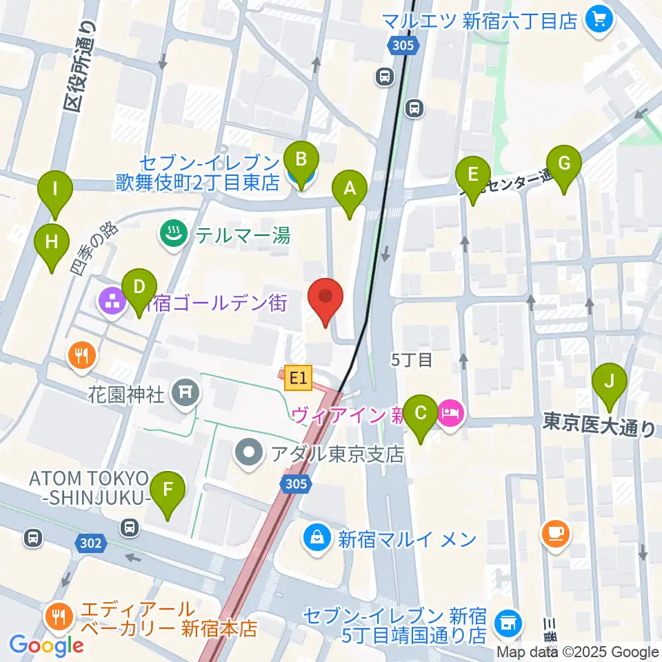 ヒルバレースタジオ周辺のコンビニエンスストア一覧地図