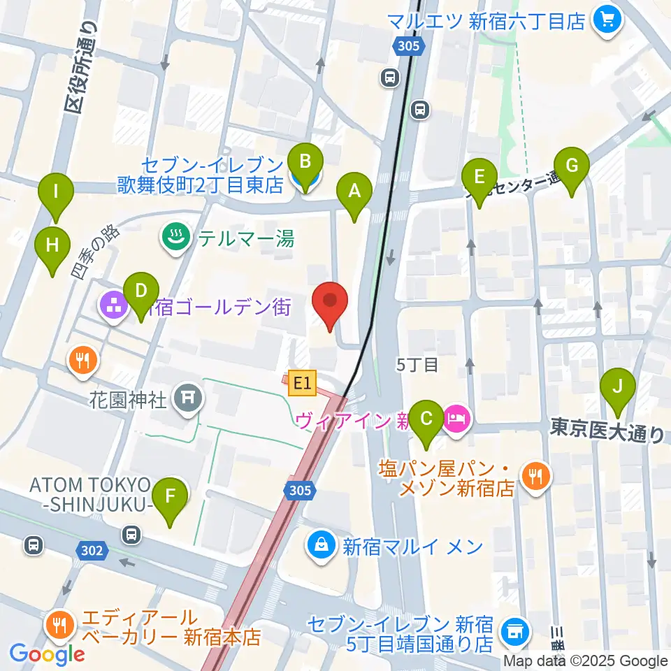 ヒルバレースタジオ周辺のコンビニエンスストア一覧地図