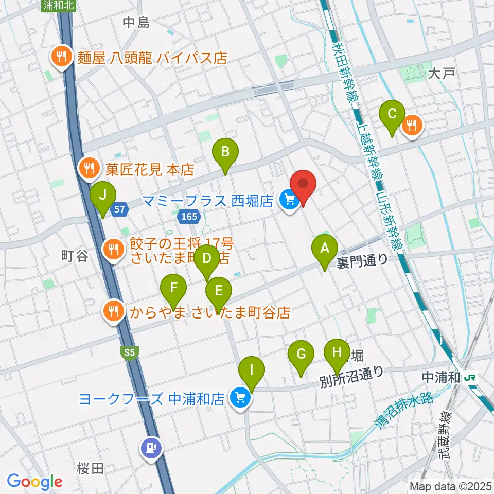 西堀音楽外語学院周辺のコンビニエンスストア一覧地図