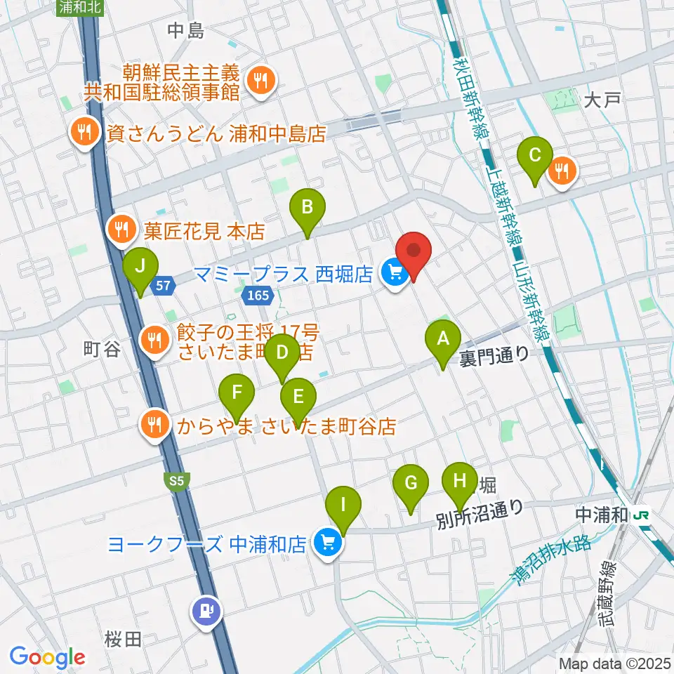 西堀音楽外語学院周辺のコンビニエンスストア一覧地図