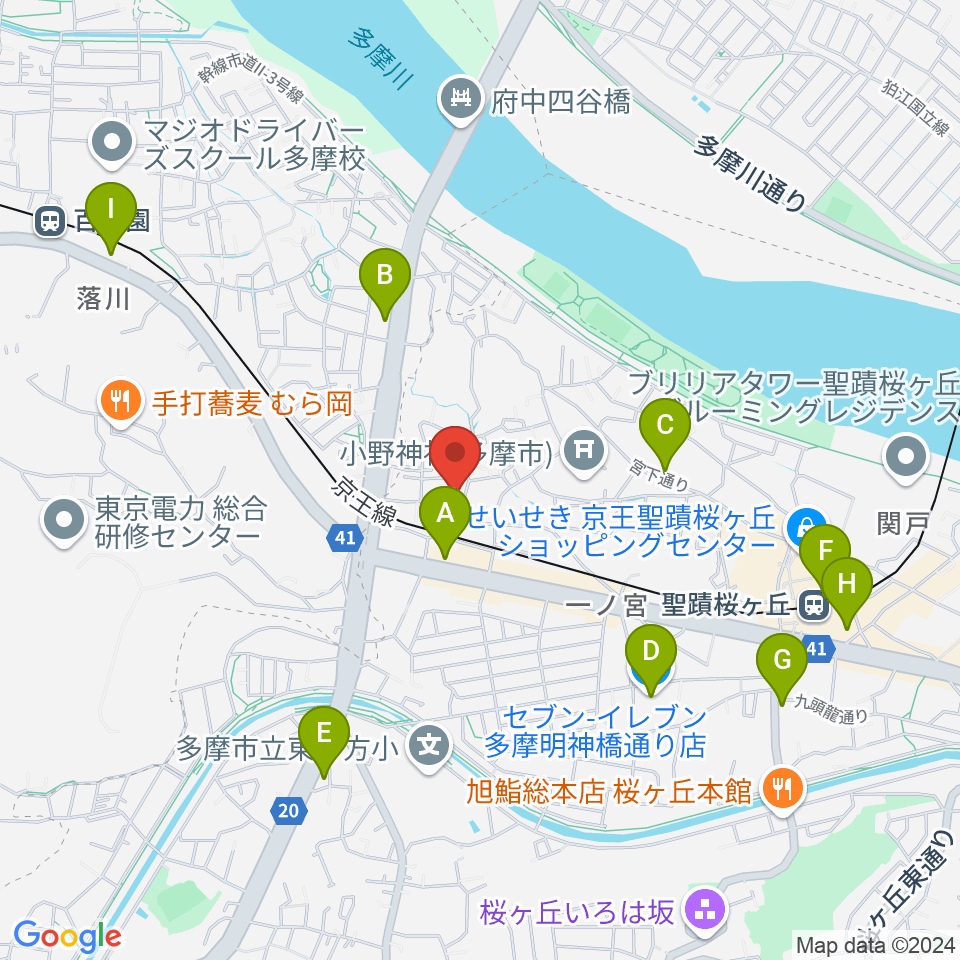 バグパイプ販売店 Dスロー周辺のコンビニエンスストア一覧地図