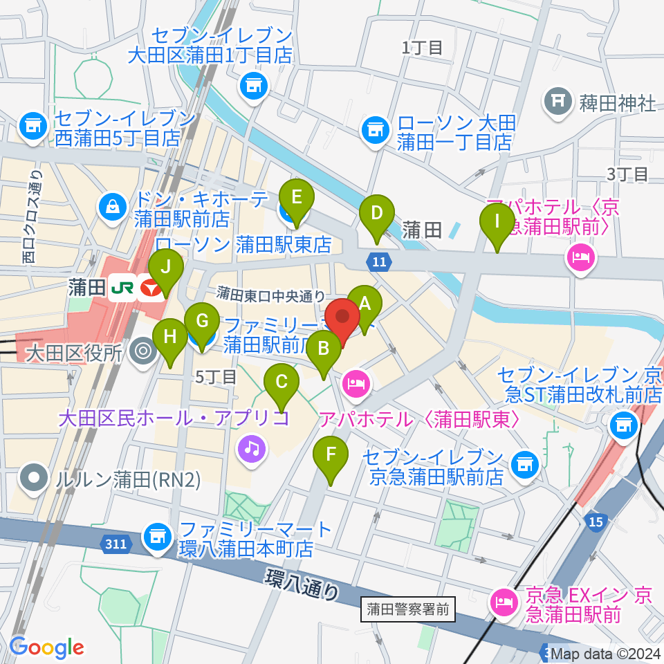 ジェイコブ音楽教室周辺のコンビニエンスストア一覧地図