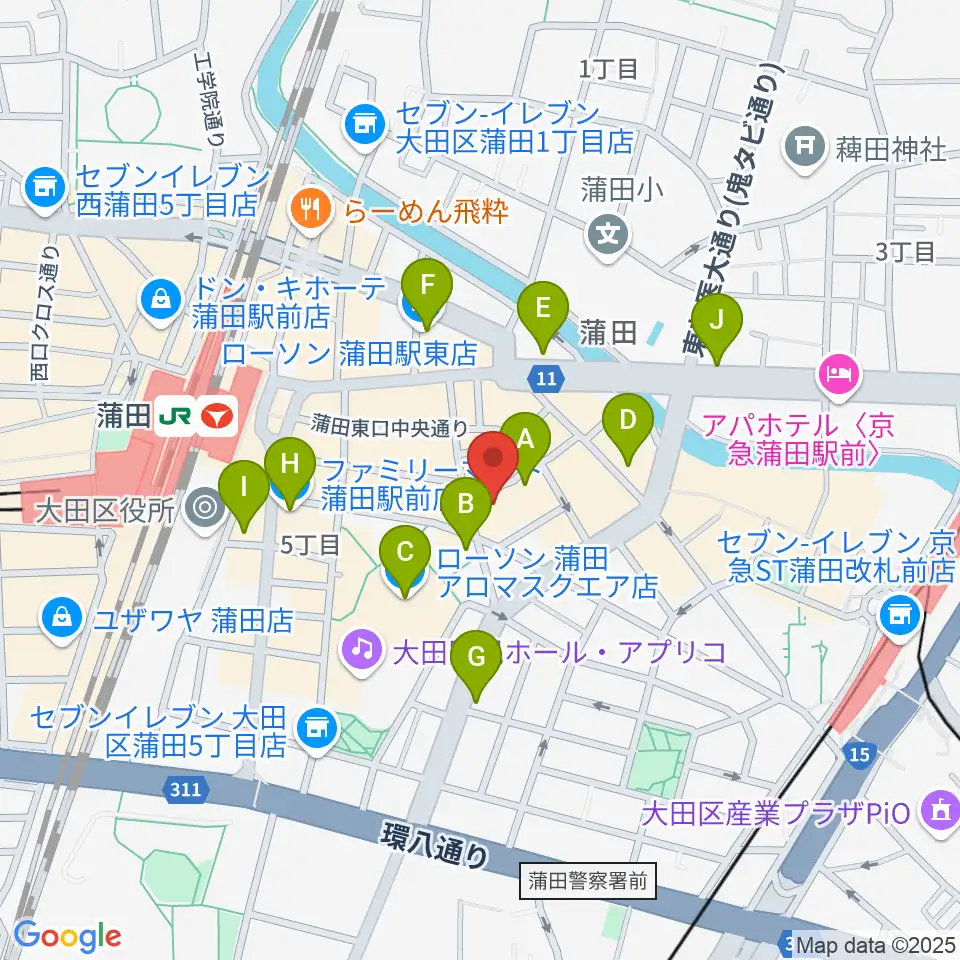 ジェイコブ音楽教室周辺のコンビニエンスストア一覧地図