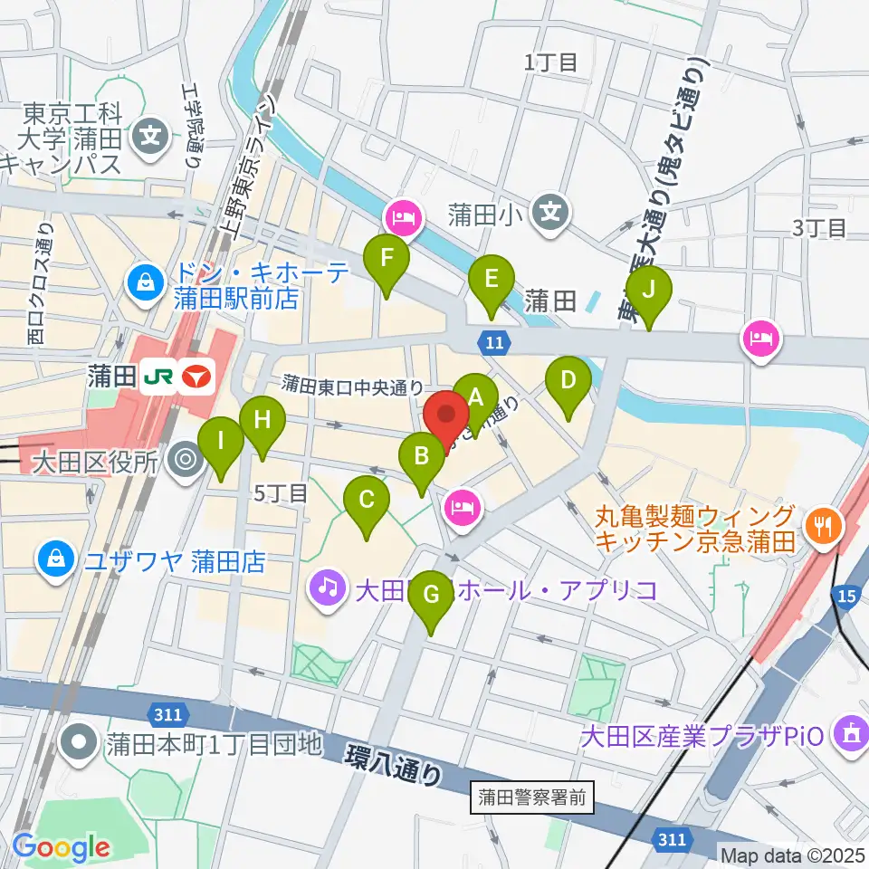 ジェイコブ音楽教室周辺のコンビニエンスストア一覧地図