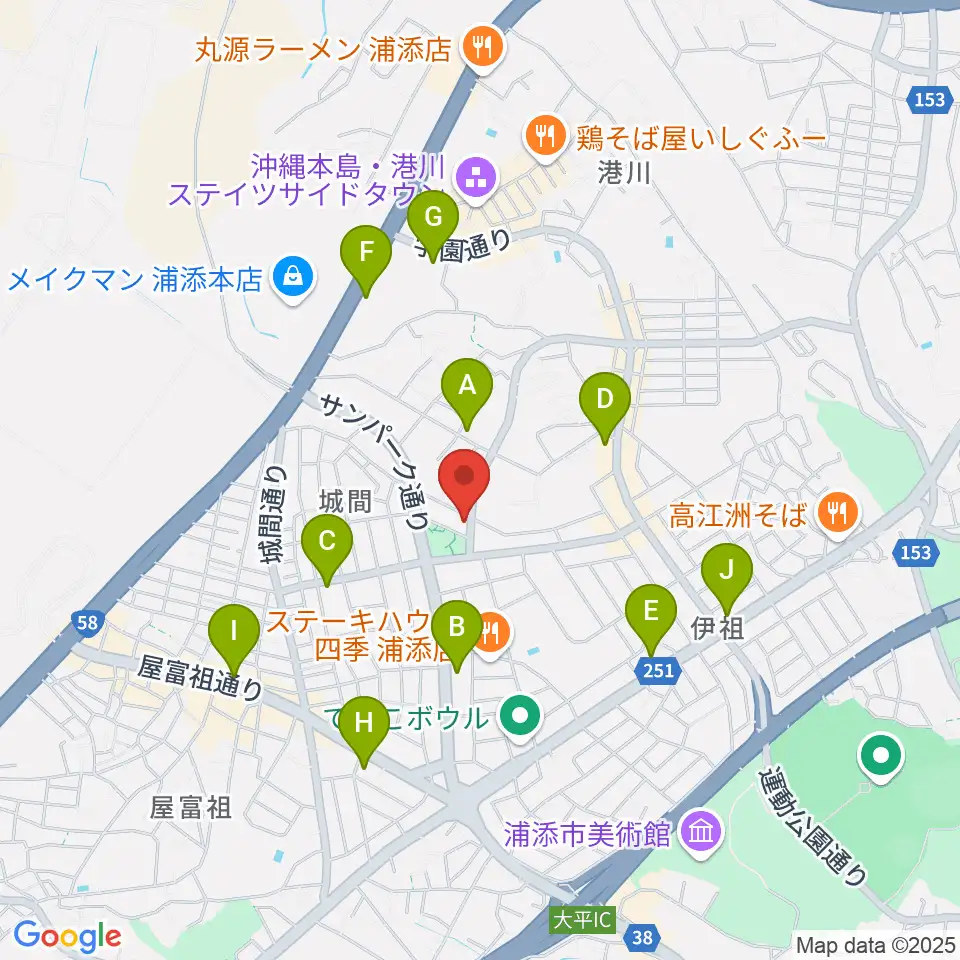 ミュージックハウス周辺のコンビニエンスストア一覧地図