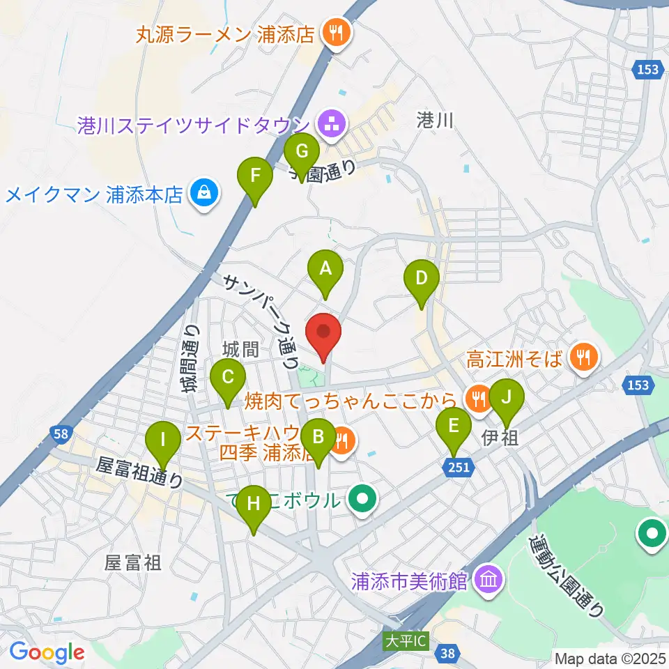 ミュージックハウス周辺のコンビニエンスストア一覧地図