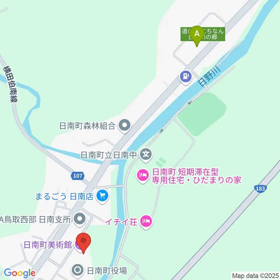 日南町総合文化センターさつきホール周辺のコンビニエンスストア一覧地図