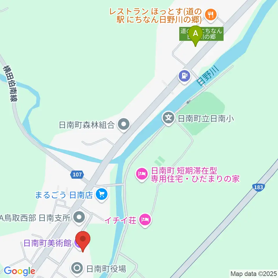 日南町総合文化センターさつきホール周辺のコンビニエンスストア一覧地図