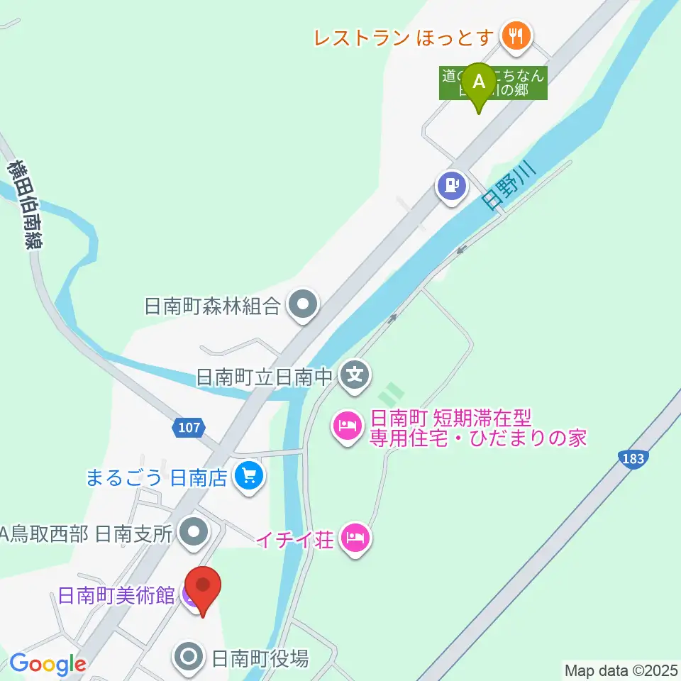 日南町総合文化センターさつきホール周辺のコンビニエンスストア一覧地図