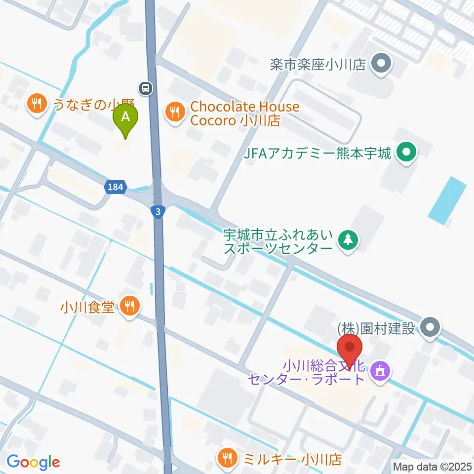 小川総合文化センター ラポート周辺のコンビニエンスストア一覧地図